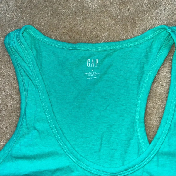 Gap Women’s Green Scoop Neck Tank Top - Size M - EUC - 100% Cotton - Picture 3 of 6